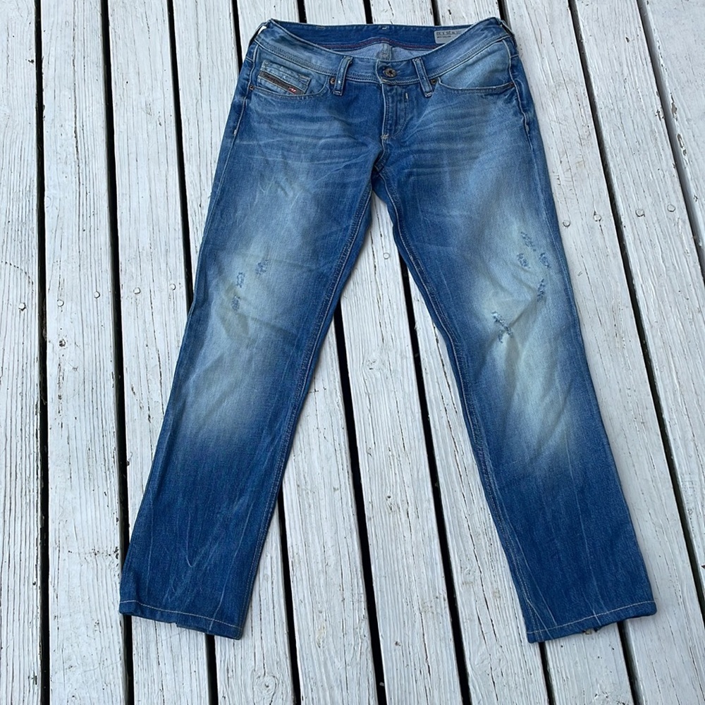 Diesel Lowky Straight Leg Low Rise Jeans Size 25